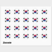 Vlag van Zuid-Korea Ronde Sticker (Vel)