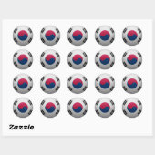 Vlag van Zuid-Korea Ronde Sticker (Vel)