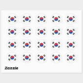 Vlag van Zuid-Korea Ronde Sticker (Vel)