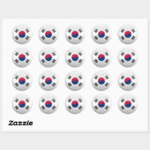 Vlag van Zuid-Korea Ronde Sticker (Vel)