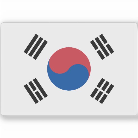 Vlag van Zuid-Korea Sticker (Voorkant)