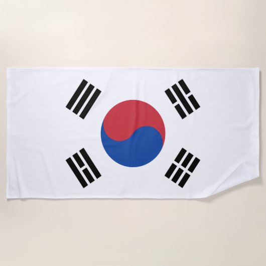 Vlag van Zuid-Korea Strandlaken (Voorkant)