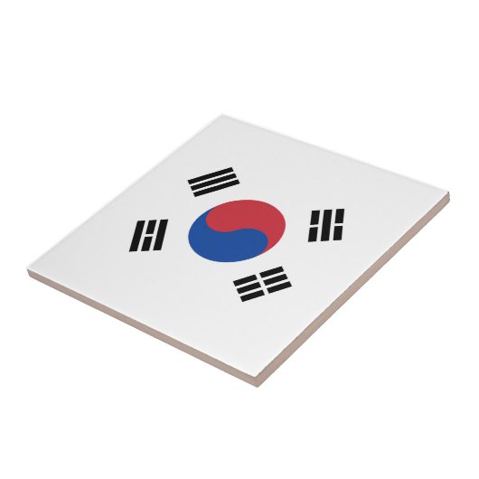 Vlag van Zuid-Korea Tegeltje (Zijkant)