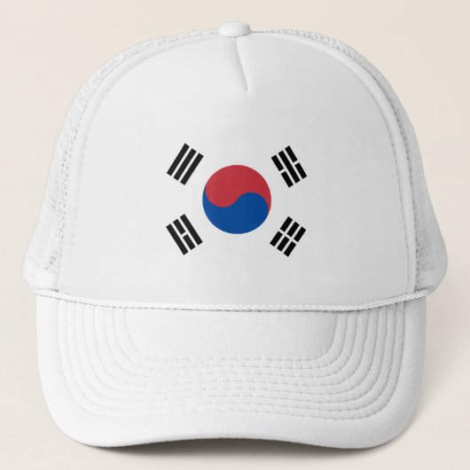 Vlag van Zuid-Korea Trucker Pet (Voorkant)