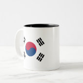 Vlag van Zuid-Korea Tweekleurige Koffiemok (Voorkant links)