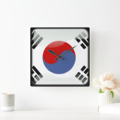Vlag van Zuid-Korea Vierkante Klok (Huis)