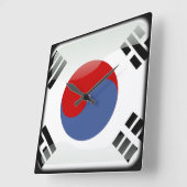 Vlag van Zuid-Korea Vierkante Klok (Hoek)