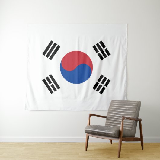 Vlag van Zuid-Korea Wandkleed (In Situ (horizontaal))