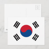 vlag van Zuid-Korea - Yin Yang Briefkaart (Voorkant / Achterkant)