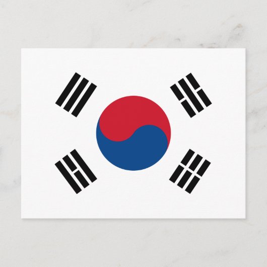 vlag van Zuid-Korea - Yin Yang Briefkaart (Voorkant)