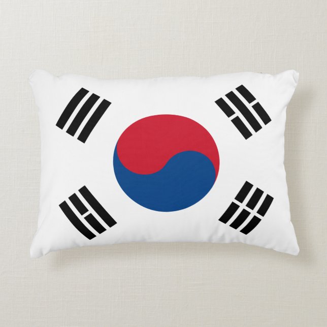 vlag van Zuid-Korea - Yin Yang Decoratief Kussen (Voorkant)