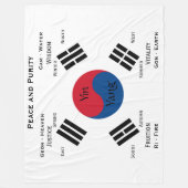 vlag van Zuid-Korea - Yin Yang Fleece Deken (Voorkant)