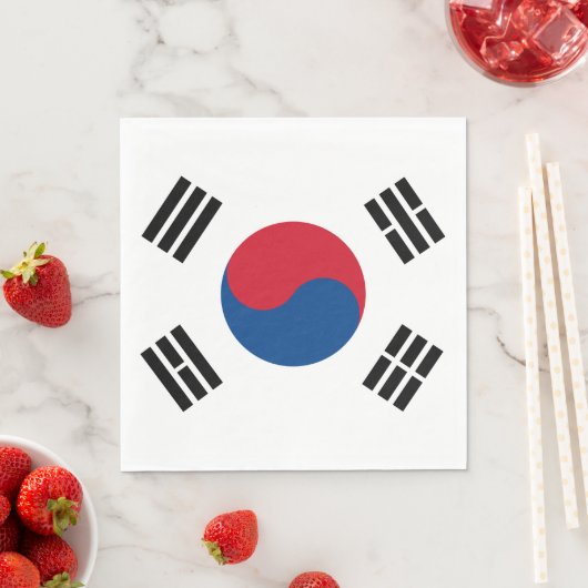 vlag van Zuid-Korea - Yin Yang Servetten (Insitu)