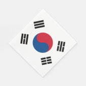 vlag van Zuid-Korea - Yin Yang Servetten (Hoek)