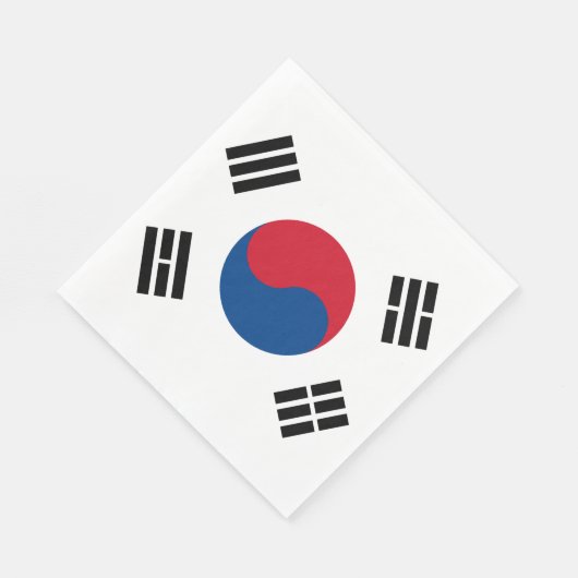 vlag van Zuid-Korea - Yin Yang Servetten (Hoek)