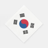vlag van Zuid-Korea - Yin Yang Servetten (Hoek)