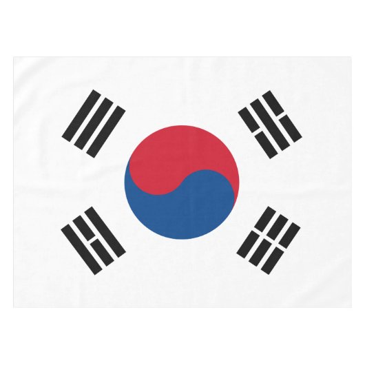vlag van Zuid-Korea - Yin Yang Tafelkleed (Voorkant (Horizontaal))