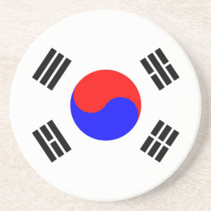 Vlag van Zuid-Korea Zandsteen Onderzetter