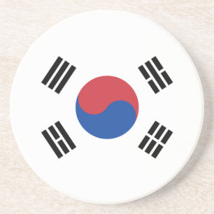 Vlag van Zuid-Korea Zandsteen Onderzetter