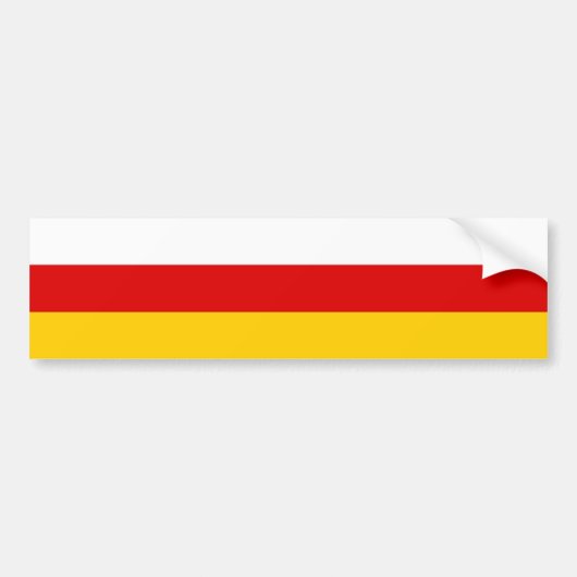 Vlag van Zuid-Ossetië Bumpersticker (Voorkant)