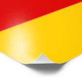 Vlag van Zuid-Ossetië Foto Afdruk (Hoek)