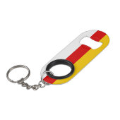 Vlag van Zuid-Ossetië Mini Flessenopener (Voorkant Gekanteld)
