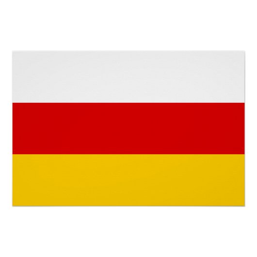 Vlag van Zuid-Ossetië Perfect Poster (Voorkant)