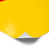 Vlag van Zuid-Ossetië Perfect Poster (Hoek)