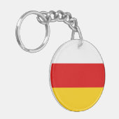 Vlag van Zuid-Ossetië Sleutelhanger (Voorkant Links)
