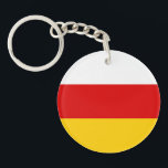 Vlag van Zuid-Ossetië Sleutelhanger<br><div class="desc">Patriottische vlag van Zuid-Ossetië.</div>