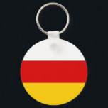 Vlag van Zuid-Ossetië Sleutelhanger<br><div class="desc">Patriottische vlag van Zuid-Ossetië.</div>