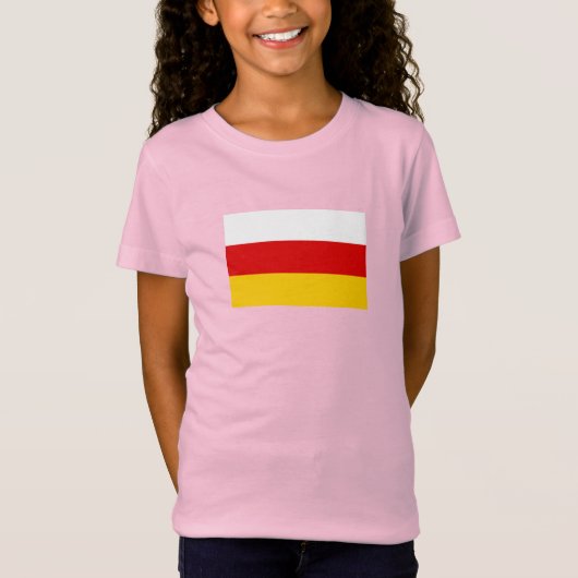 Vlag van Zuid-Ossetië T-shirt (Voorkant)