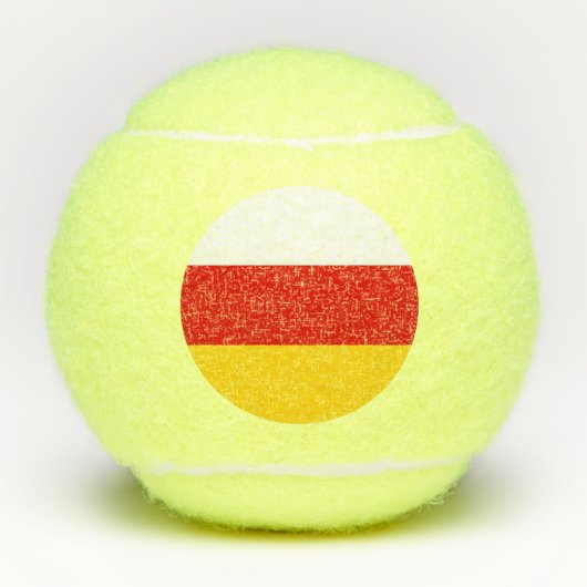 Vlag van Zuid-Ossetië Tennisballen (Voorkant)
