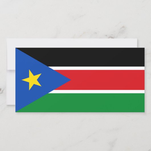 Vlag van Zuid-Soedan (Afrika) Kaart (Voorkant)