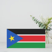 Vlag van Zuid-Soedan (Afrika) Kaart (Staand voorkant)