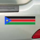 Vlag van Zuid-Soedan Bumpersticker (Op auto)