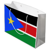 Vlag van Zuid-Soedan Groot Cadeauzakje (Achterkant Gekanteld)
