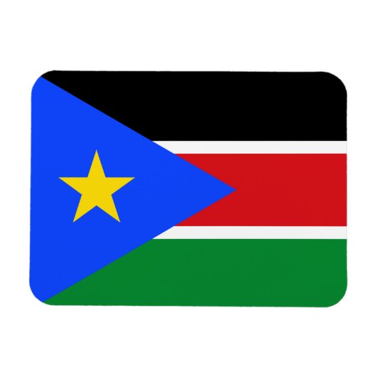 Vlag van Zuid-Soedan Magneet (Horizontaal)