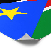 Vlag van Zuid-Soedan Poster (Hoek)