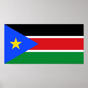 Vlag van Zuid-Soedan Poster