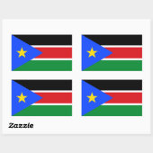 Vlag van Zuid-Soedan Rechthoekige Sticker (Vel)