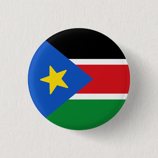 Vlag van Zuid-Soedan Ronde Button 3,2 Cm (Voorkant)