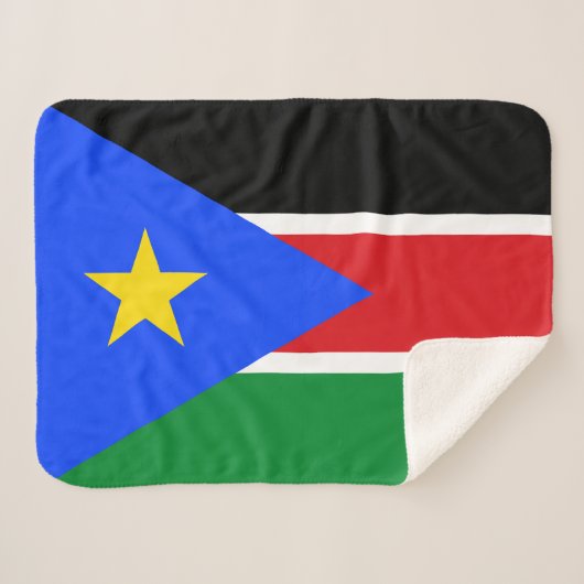 Vlag van Zuid-Soedan Sherpa Deken (Voorkant (horizontaal))