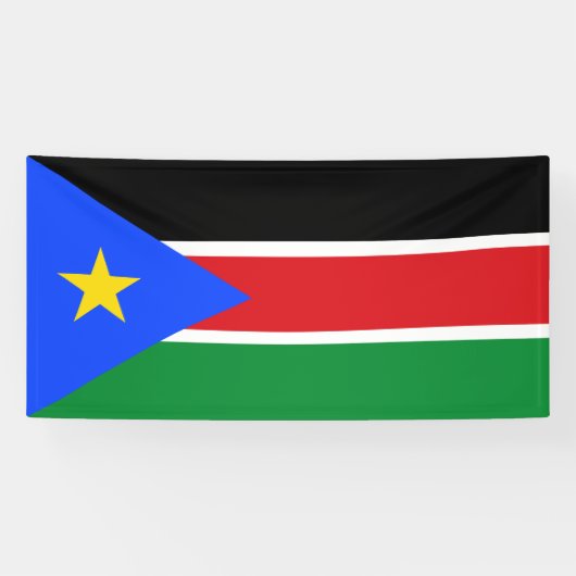Vlag van Zuid-Soedan Spandoek (Horizontaal)