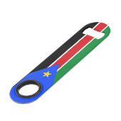 Vlag van Zuid-Soedan Speed Flessenopener (Voorkant Gekanteld)