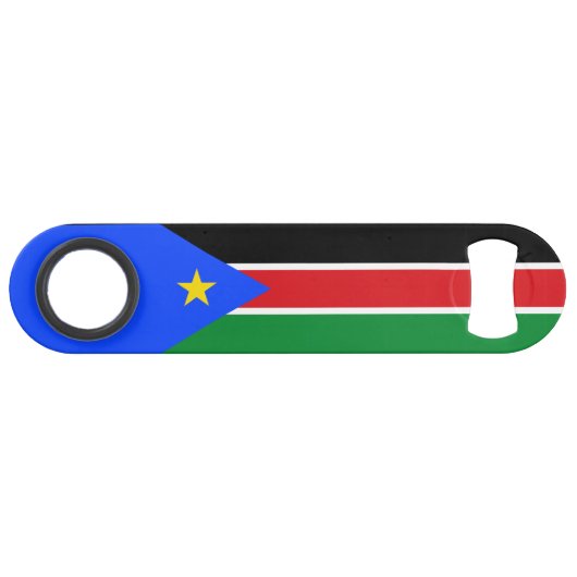 Vlag van Zuid-Soedan Speed Flessenopener (Voorkant (Horizontaal))