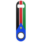 Vlag van Zuid-Soedan Speed Flessenopener (Achterkant)