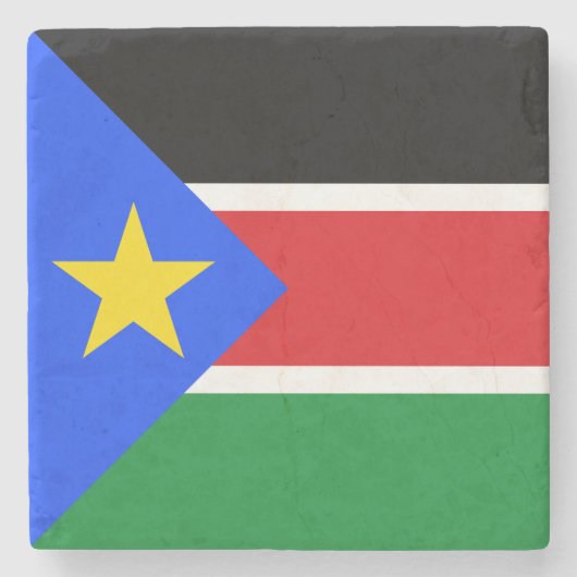 Vlag van Zuid-Soedan Stenen Onderzetter (Voorkant)