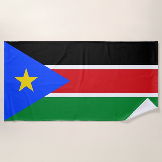 Vlag van Zuid-Soedan Strandlaken (Voorkant)