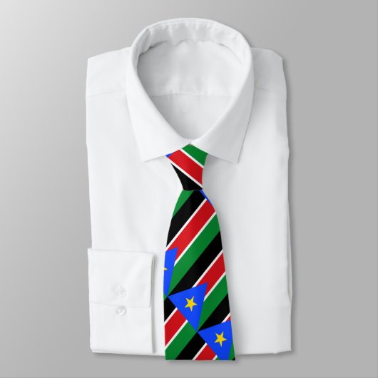 Vlag van Zuid-Soedan Stropdas (Gebonden)